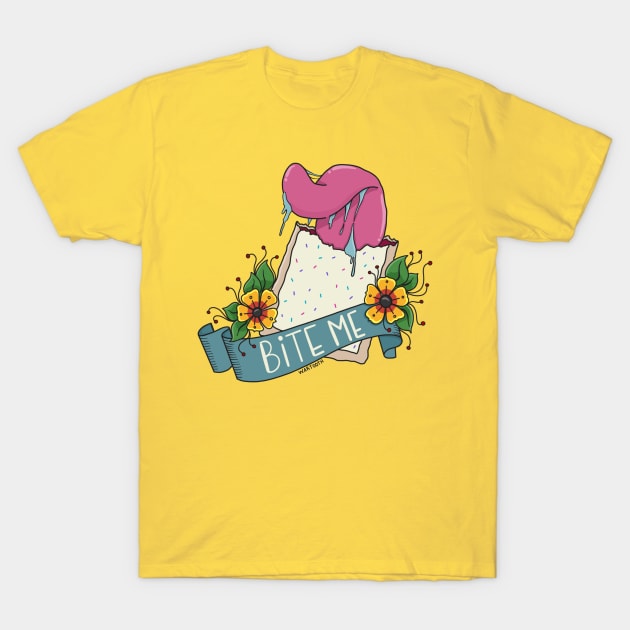 Bite Me - Poptart Vintage Tattoo T-Shirt by wartoothdesigns